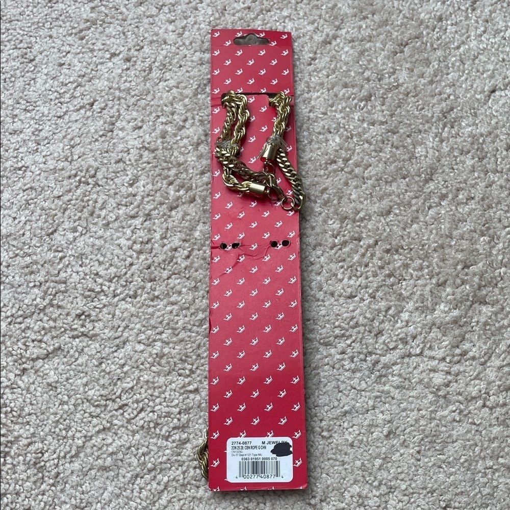 NWT Red Ape Gold Chain Necklace Set (2 Necklaces) - Picture 5 of 5